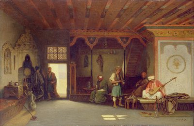 Innenraum eines orientalischen Cafés von Charles Theodore Frere